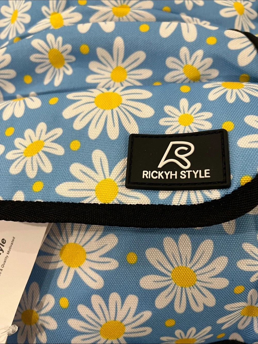 Rickyh Style Blue Daisy Print Backpack